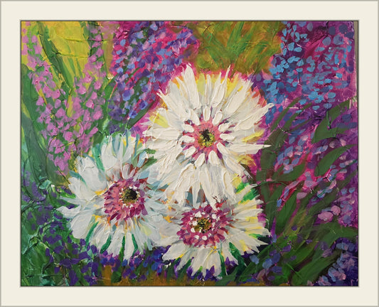 Spring Garden Daisies 20"x16"