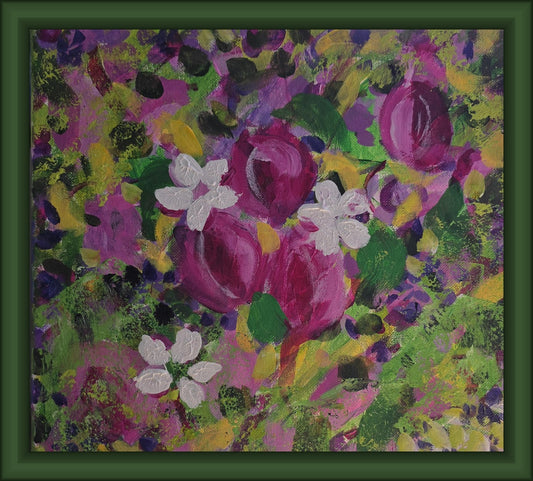 Mauve Buds  12" x 12"